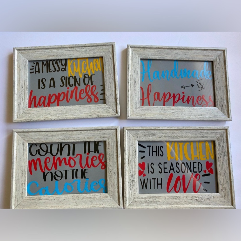 ❕BUY2GET1 Set of 4 kitchen wall decor kitchen sayings each frame is 4x6